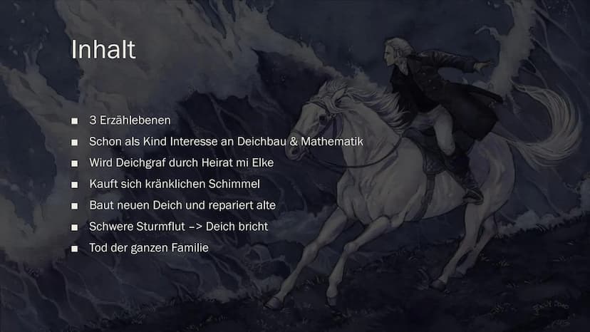 DER
SCHIMMELREITER
HAMBURGER LESEHEFTE VERLAG
THEODOR STORM
DER
SCHIMMELREITER Gymnasium Landau a. d. Isar
Clarissa Schemmel
1. Charakterisi