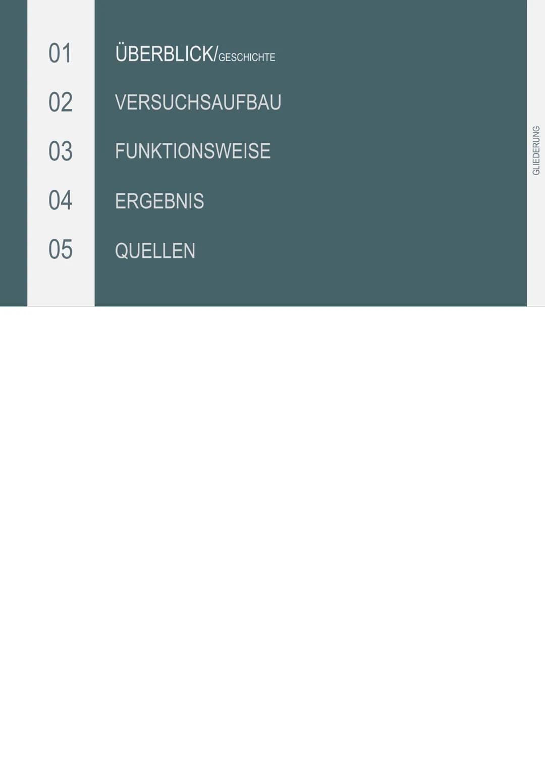 LICHTGESCHWINDIGKEIT
ARMAND FIZEAU
45
Zahnradmethode zur Bestimmung der Lichtgeschwindigkeit 01 ÜBERBLICK/GESCHICHTE
02 VERSUCHSAUFBAU
03 FU