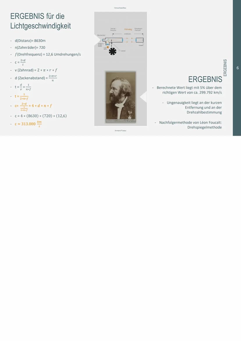 LICHTGESCHWINDIGKEIT
ARMAND FIZEAU
45
Zahnradmethode zur Bestimmung der Lichtgeschwindigkeit 01 ÜBERBLICK/GESCHICHTE
02 VERSUCHSAUFBAU
03 FU