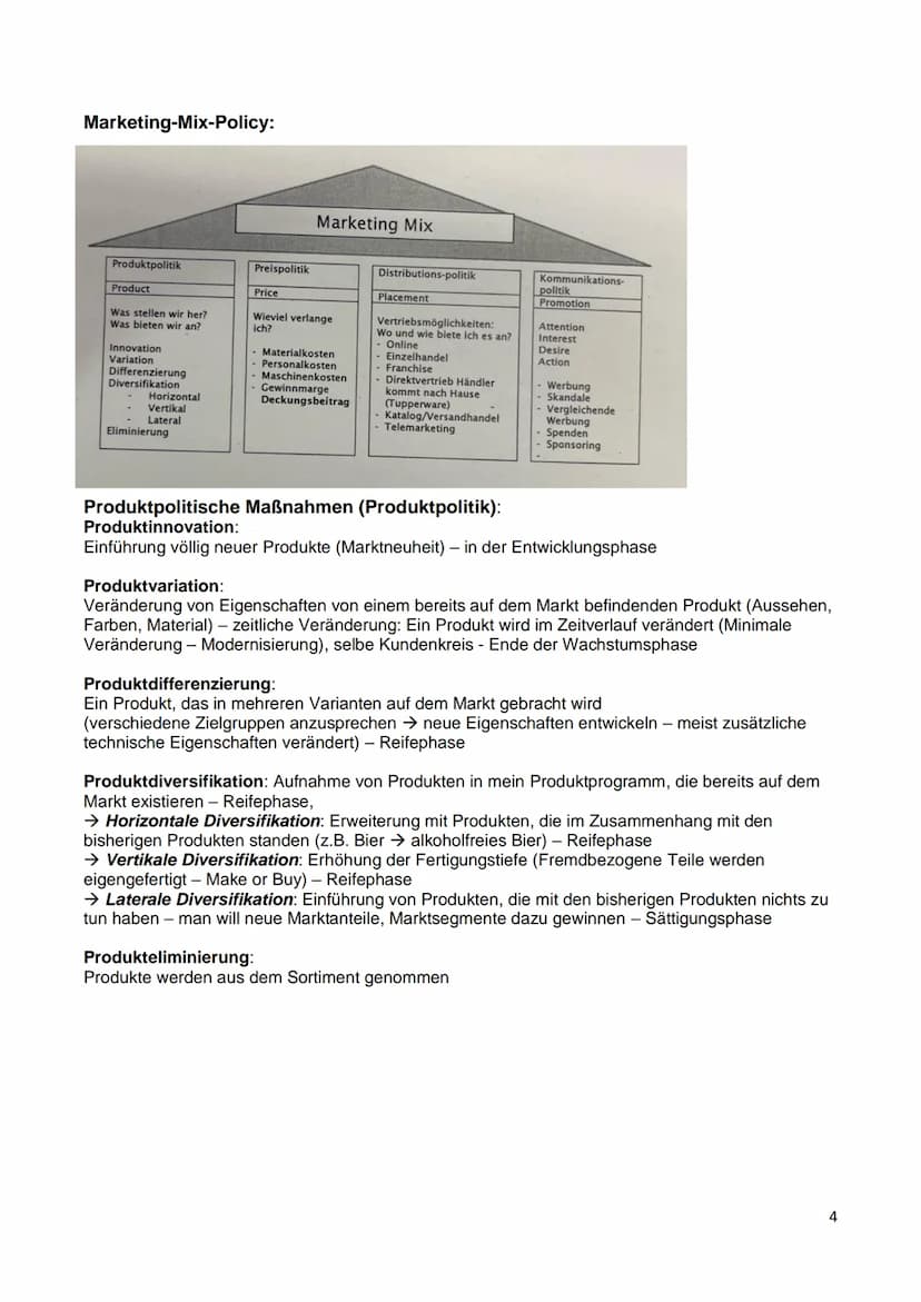 Wirtschaft - Abiturvorbereitung
Q1.1 Planung des Fertigungsprogrammes
1.1.1 Marketingkonzept und Marketingstrategie
Marketingziele:
→Gewinnz