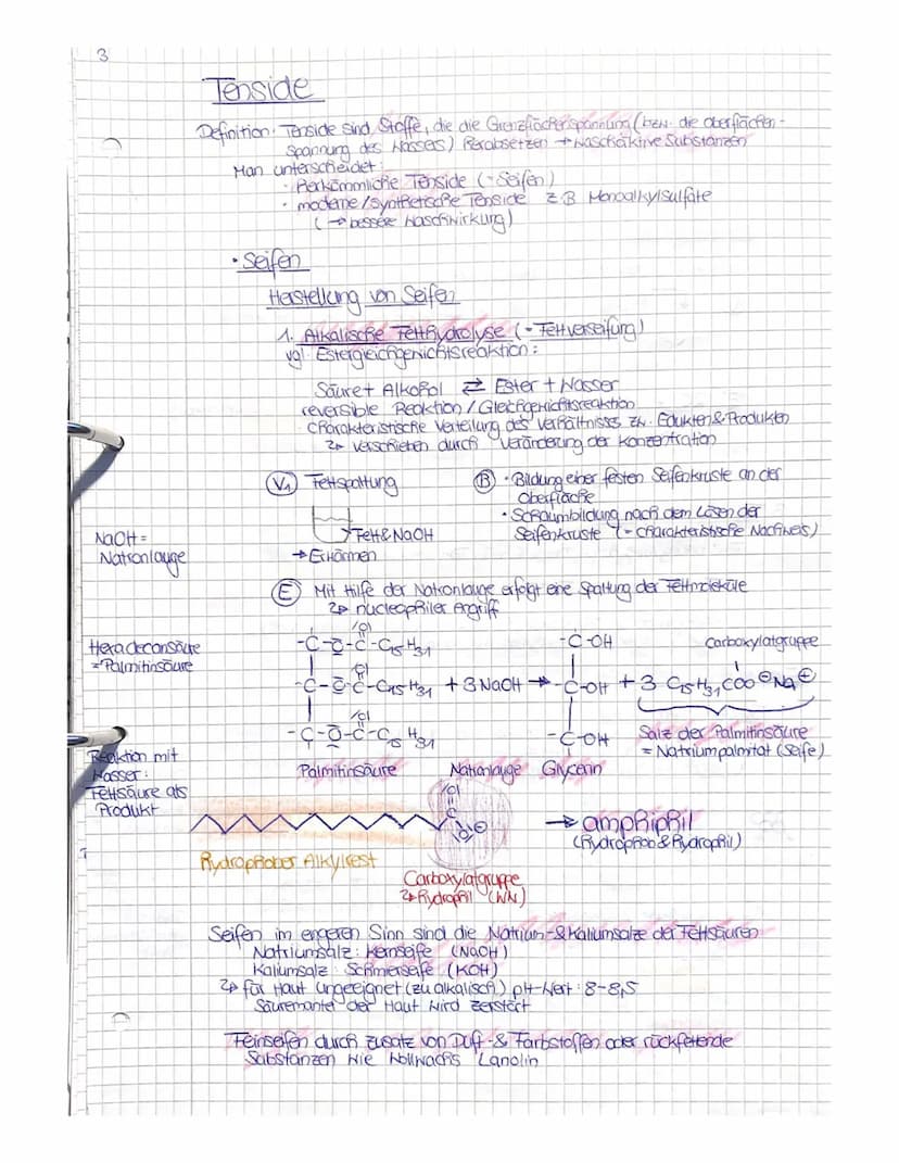 Kondensation:
Verbindung
zheier Molekule
unter Abspaltung
eines kleinen
Molekuls (z.B
Hasser, Ammmak)
Chemie
Fette
2 natürlich vorkommende V