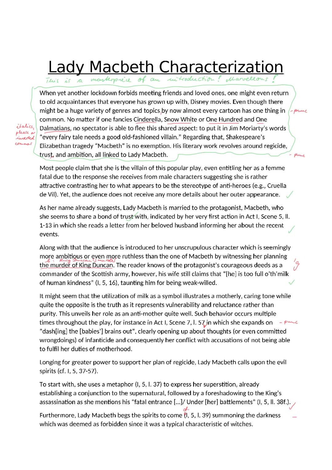 Macbeth Act 1: Scenes 5, 6, and 7 Summary and Analysis