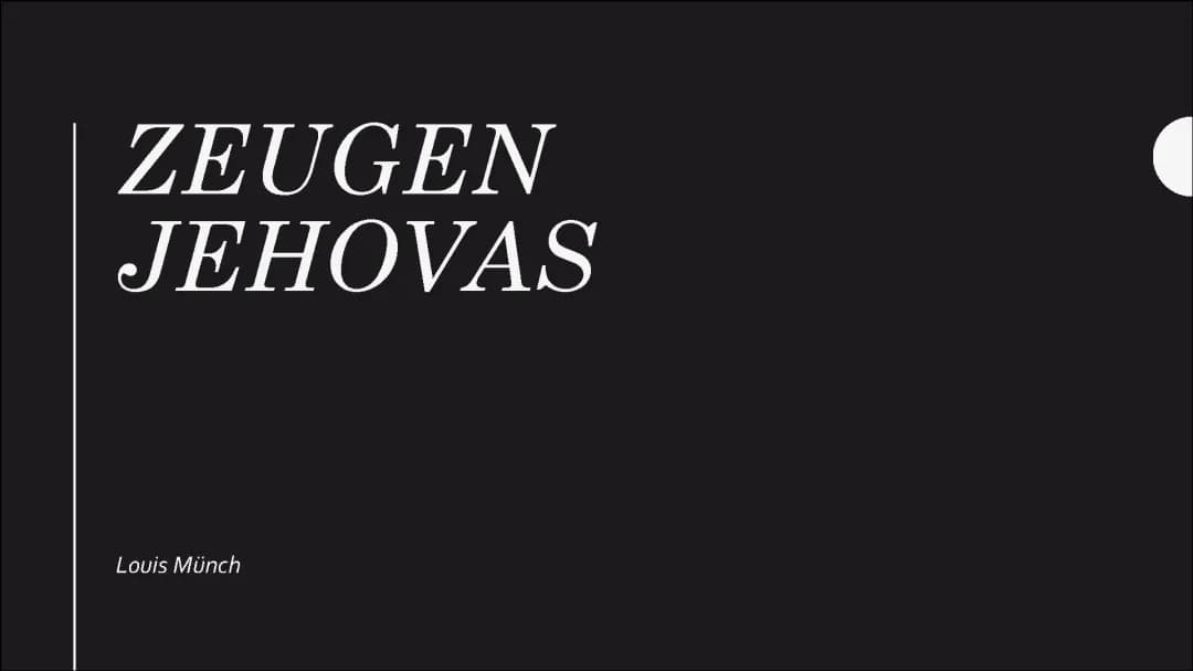 Die Zeugen Jehovas: Geschichte, Glaube und Ideen erklärt