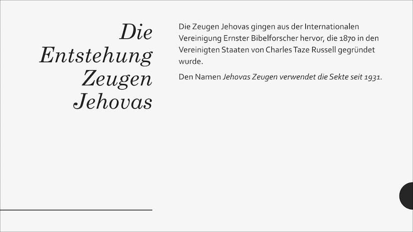 ZEUGEN
JEHOVAS
Louis Münch Was ist
Zeugen
Jehovas?
Die Zeugen Jehovas sind eine christliche, *chiliastisch
ausgerichtete Religionsgemeinscha
