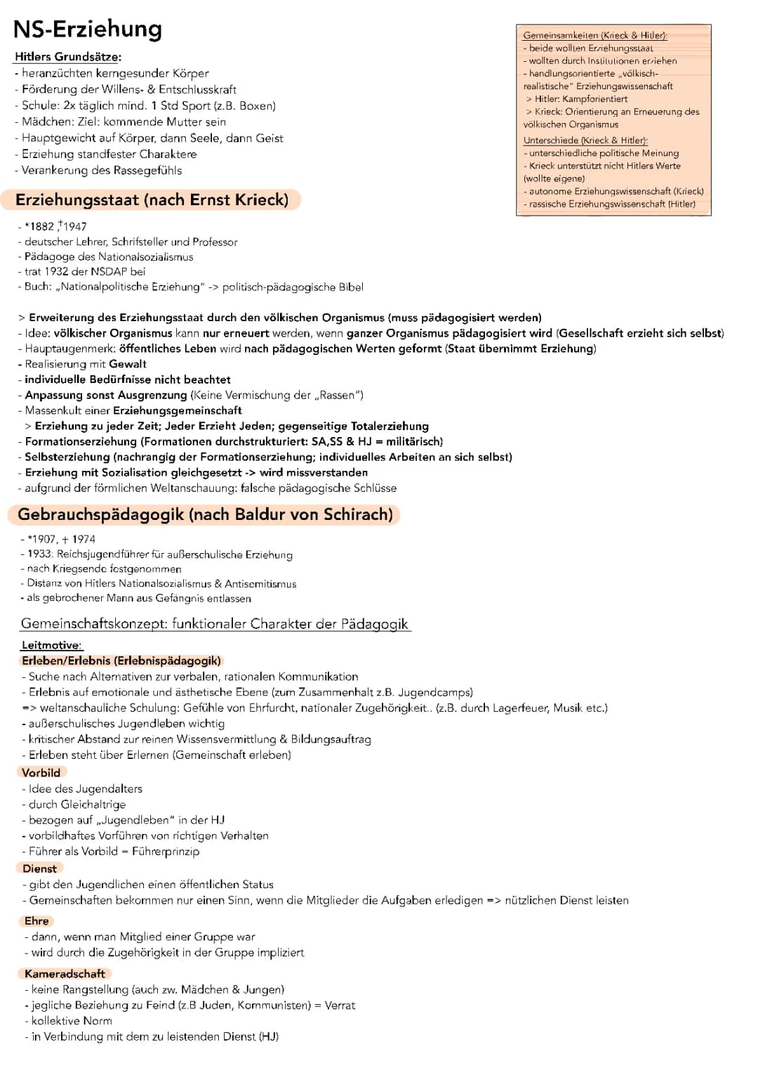 Erziehung im Nationalsozialismus 