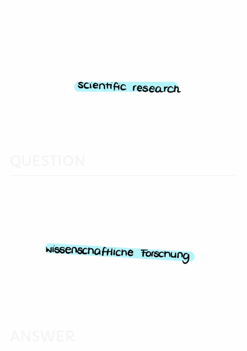 Science and Technology invention
QUESTION
Erfindung
ANSWER discovery
QUESTION
Entdeckung
ANSWER Scientist
QUESTION
Nissenschaftler
ANSWER sc