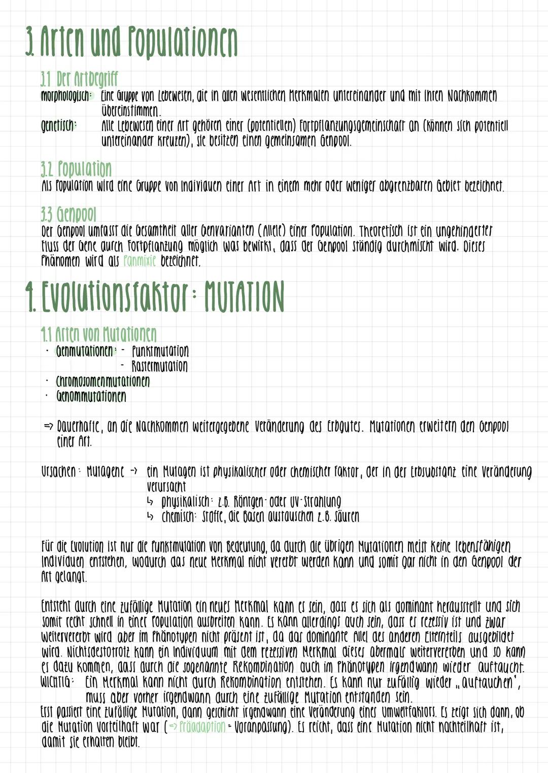 # Evolution

1. Definition

allgemein langsame, kontinuierliche, fortschrittliche Entwicklung

biologisch verlauf der stammesgeschichte von 