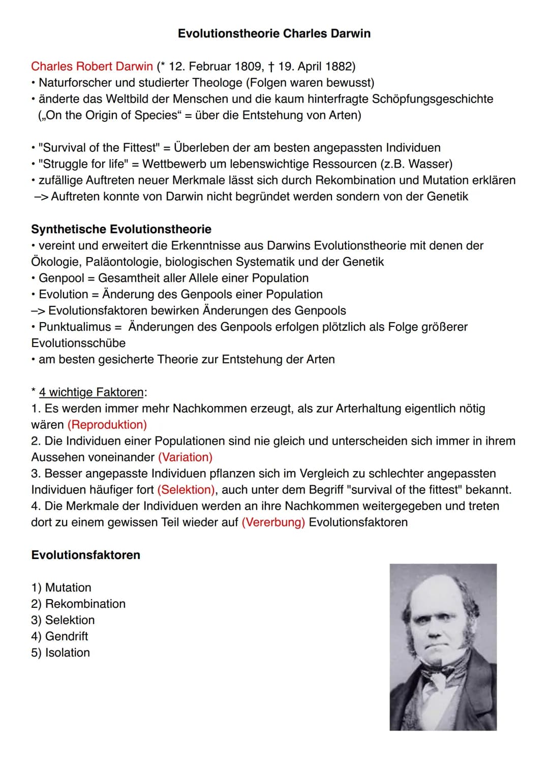 Charles Robert Darwin (* 12. Februar 1809, † 19. April 1882)
• Naturforscher und studierter Theologe (Folgen waren bewusst)
• änderte das We