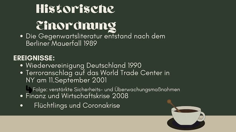 DIE
Gegenwartsliteratur
Von Lanelle, Tuana, Laura und Elif
1
H Themen
Was ist die
Gegenwartsliteratur?
Historische Einordnung
Verhältnis Men