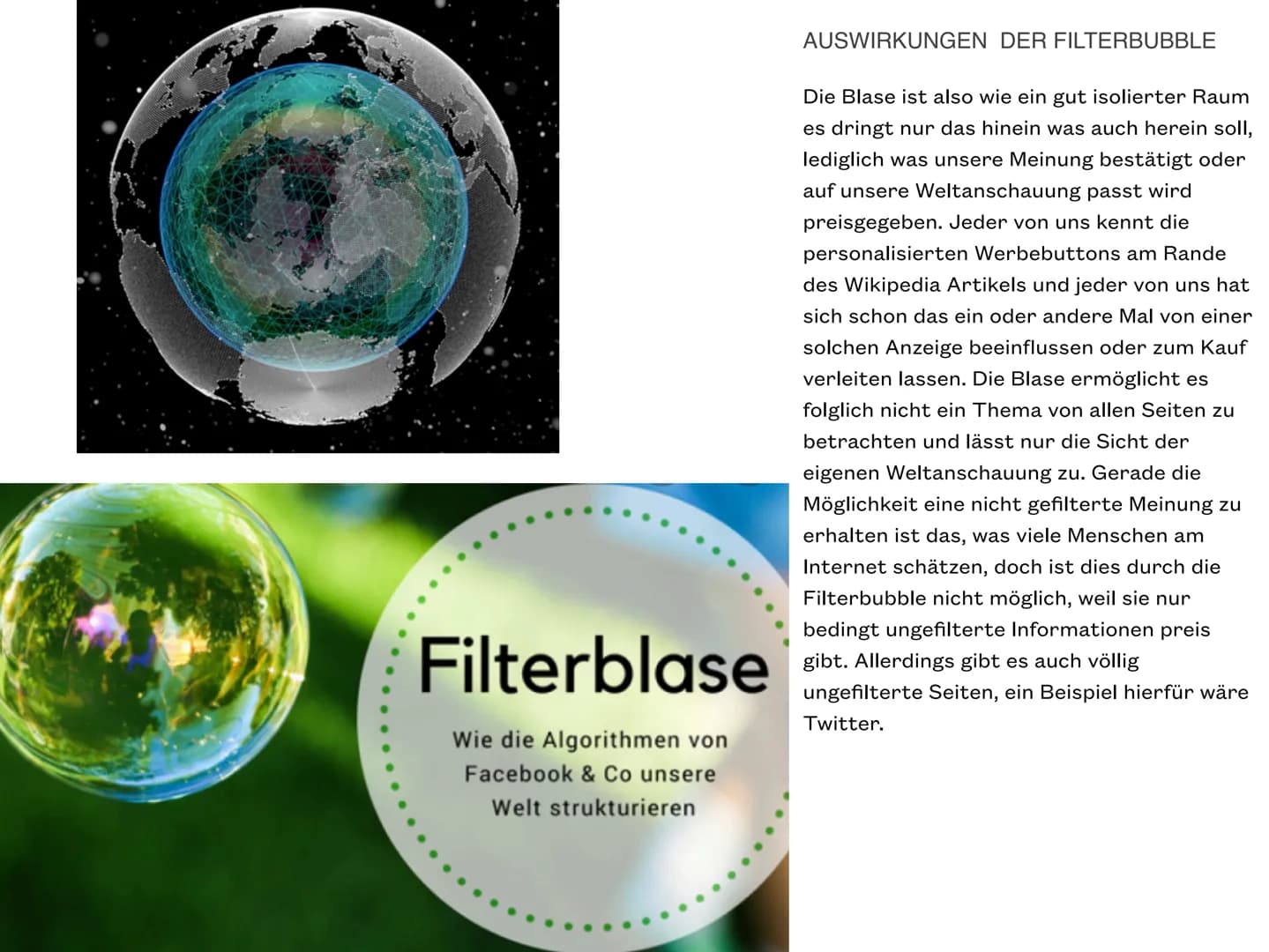 Laura Wilhelm EF
,,Filterbubble" THE FILTER
BUBBLE
What The Internet Is
Hiding From You
'Astonishing'
Andrew Marr
'Explosive'
Chris Anderson