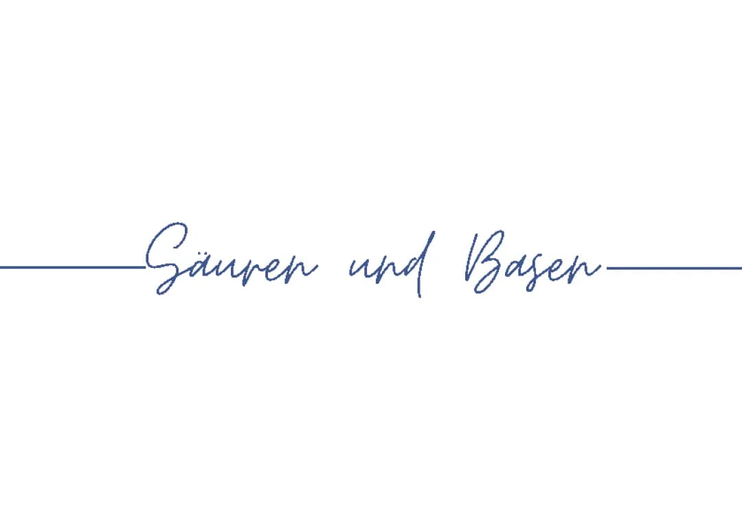 Säuren- und Basen-Gleichgewichte