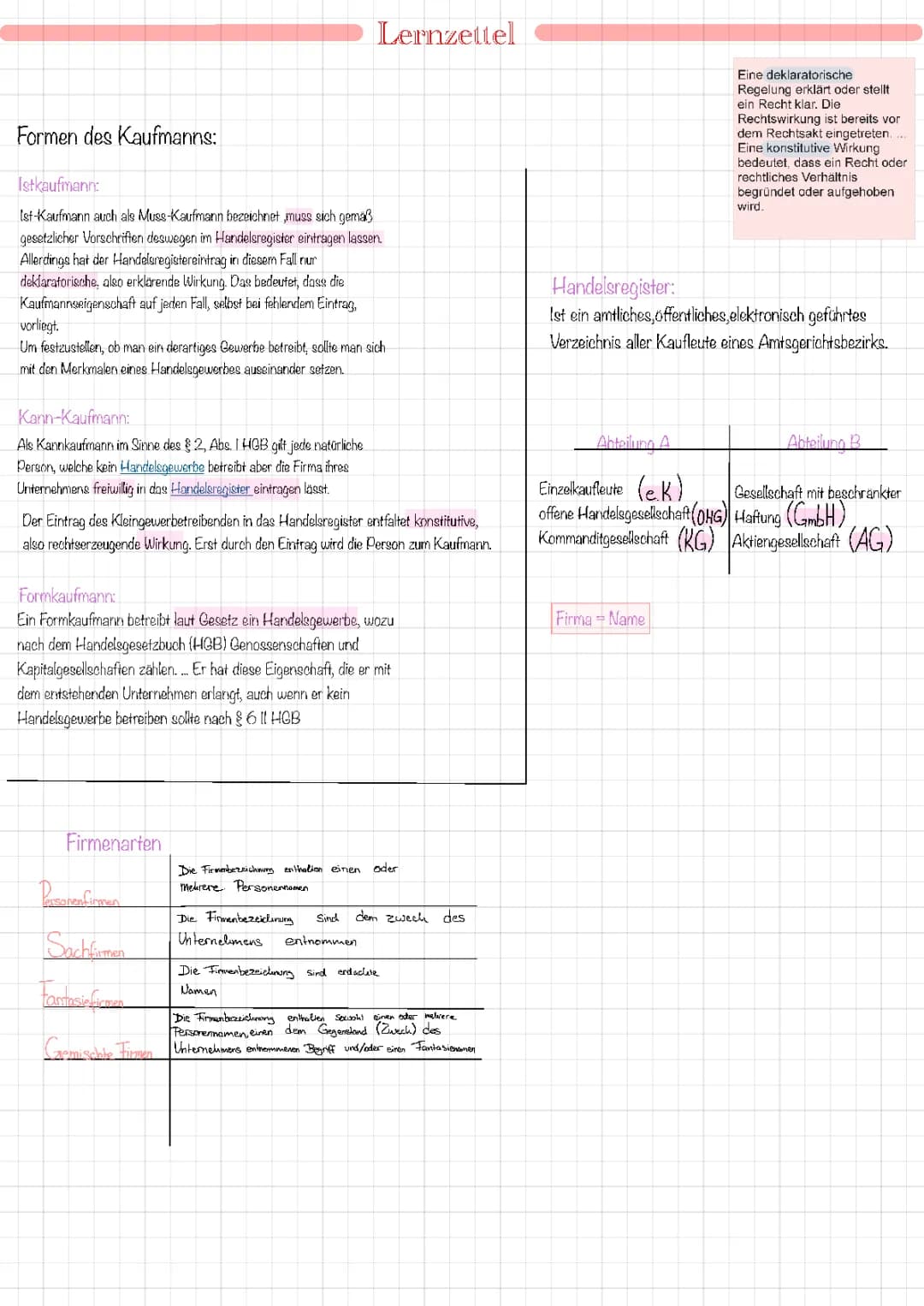 Kaufmann: Arten, Merkmale und das Handelsregister einfach erklärt