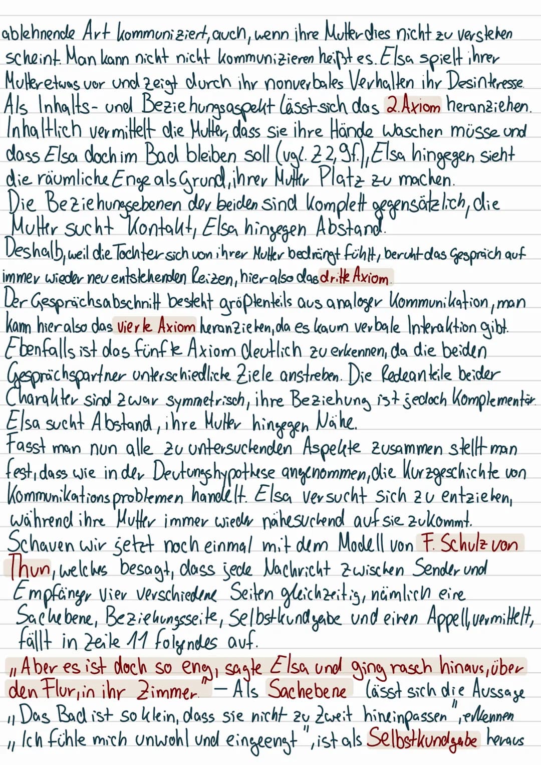 Übungsklausur:
Thema: Gelungene u. misslungene Kommunikation in epischen Kurzformen
1. Analyse:
Analysiert wird ein epischer Text in Form ei