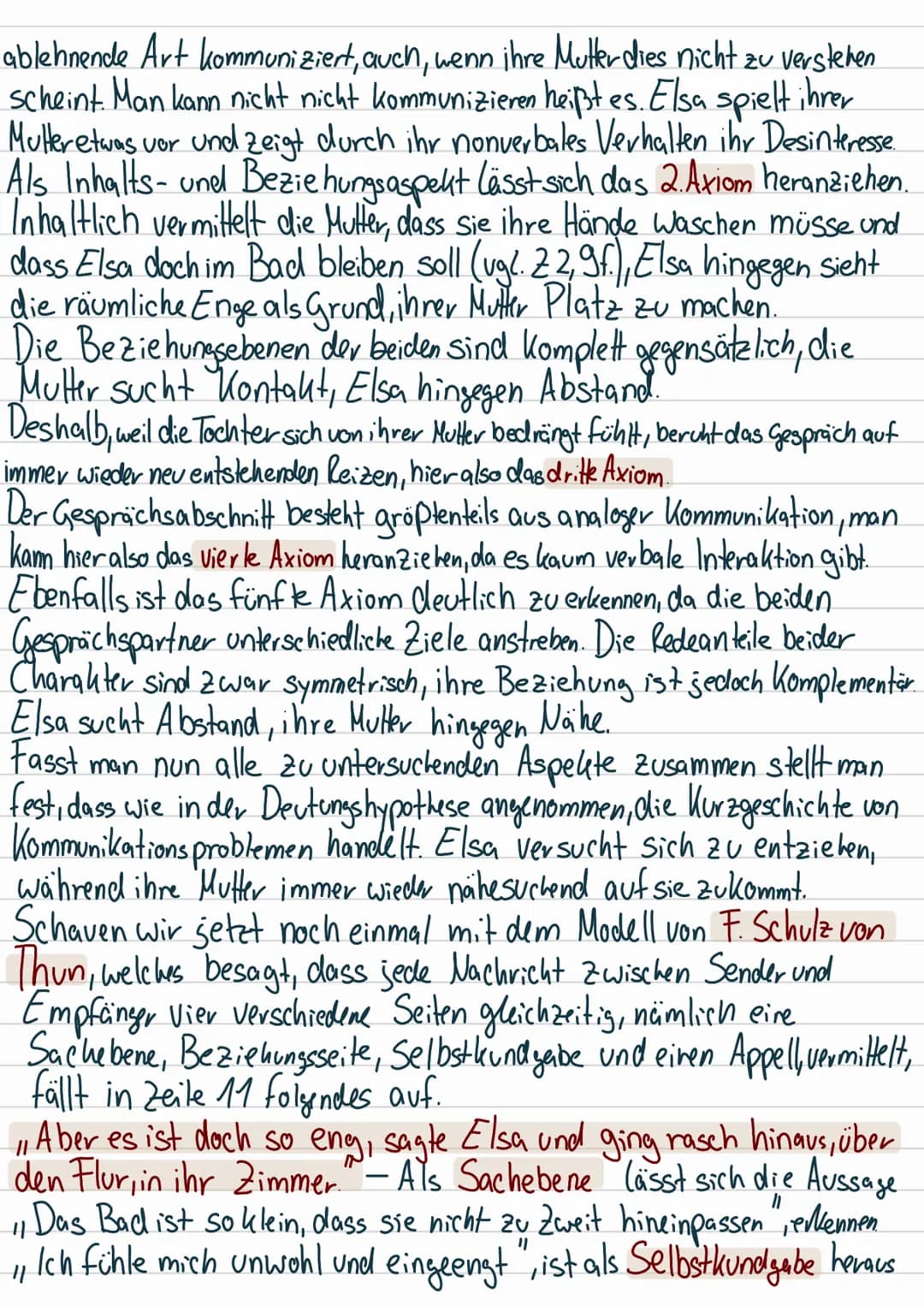 Übungsklausur:
Thema: Gelungene u. misslungene Kommunikation in epischen Kurzformen
1. Analyse:
Analysiert wird ein epischer Text in Form ei