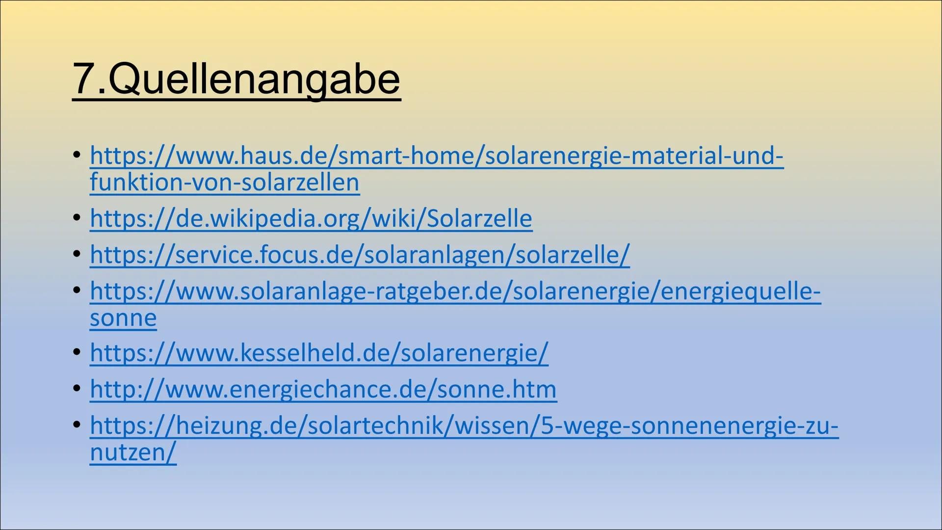 Solarenergie
Ist Solarenergie unsere Zukunft? 1.Einleitung Inhaltsverzeichnis
●
1. Was ist Solarenergie?
2.Funktion von Solarenergie
2.1. ..