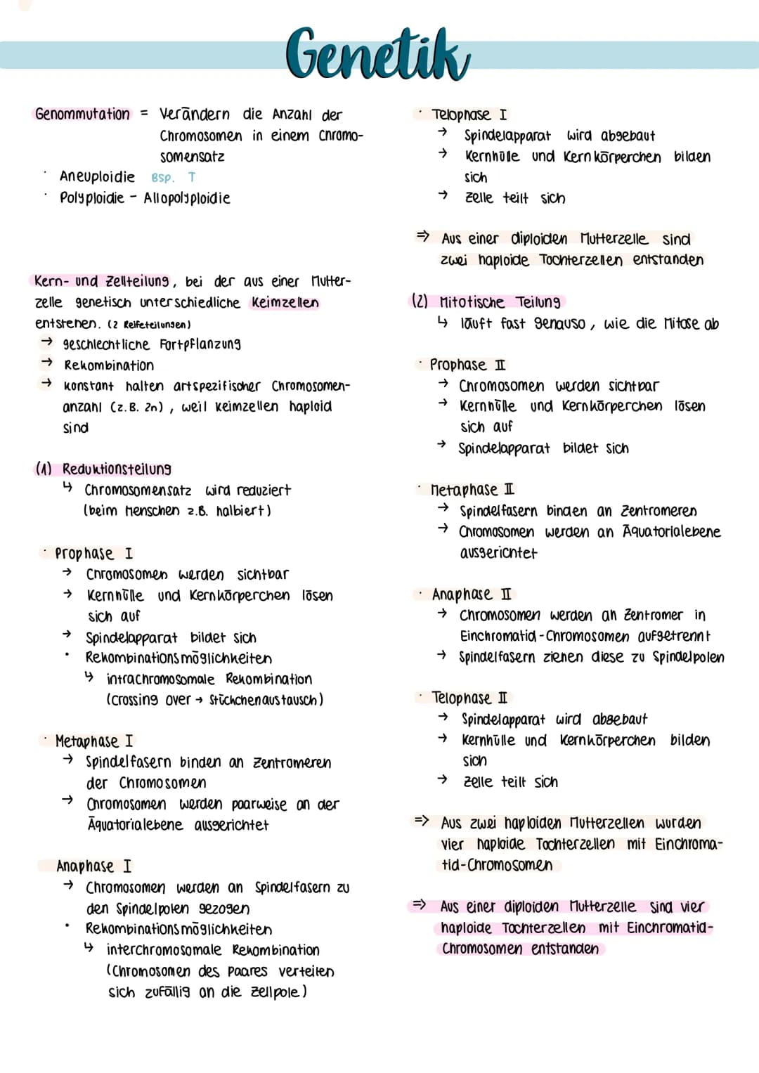 Definition biologische Teildisziplin, die sich
mit dem Bau, der Funktion sowie
himm
der Weitergabe von Erbinformationen
(Gene) in nachfolgen