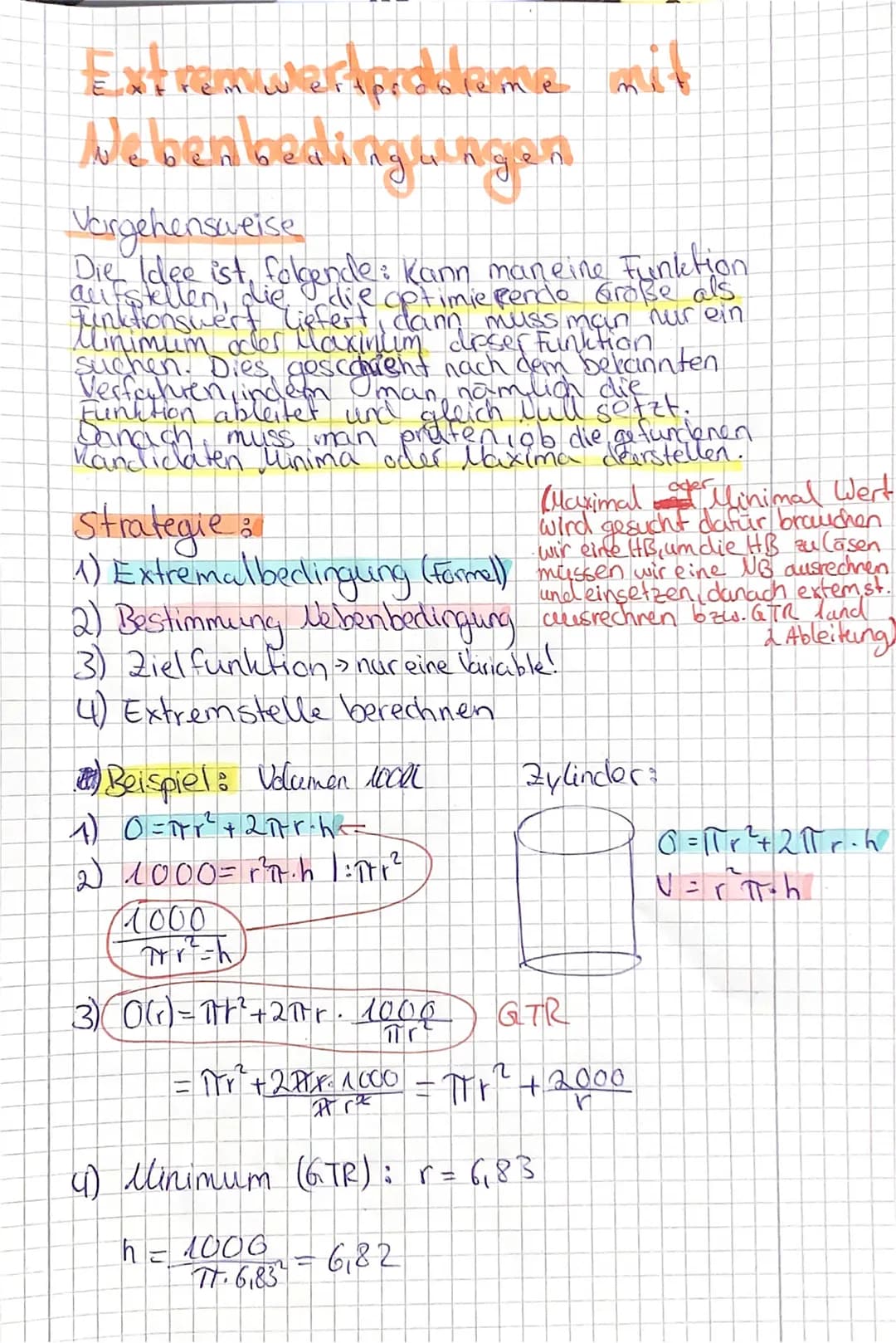 Extremwertprobleme mit
Webenbedingungen
Vorgehensweise
Die Idee ist, folgende: Kann maneine Funktion
allfstellen, die die optimie Renco Groß