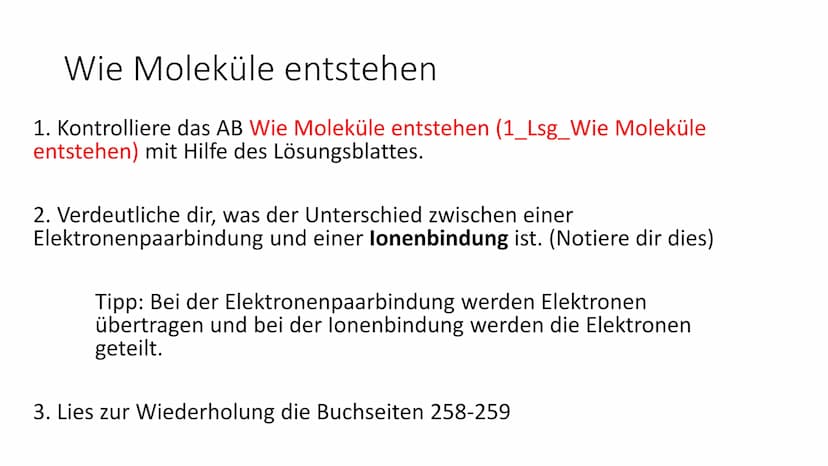 Atombindung/
Elektronenpaarbindung Einleitung
Wenn du diese Power Point Schritt für Schritt durcharbeitest, wird für
dir das Thema
Elektrone