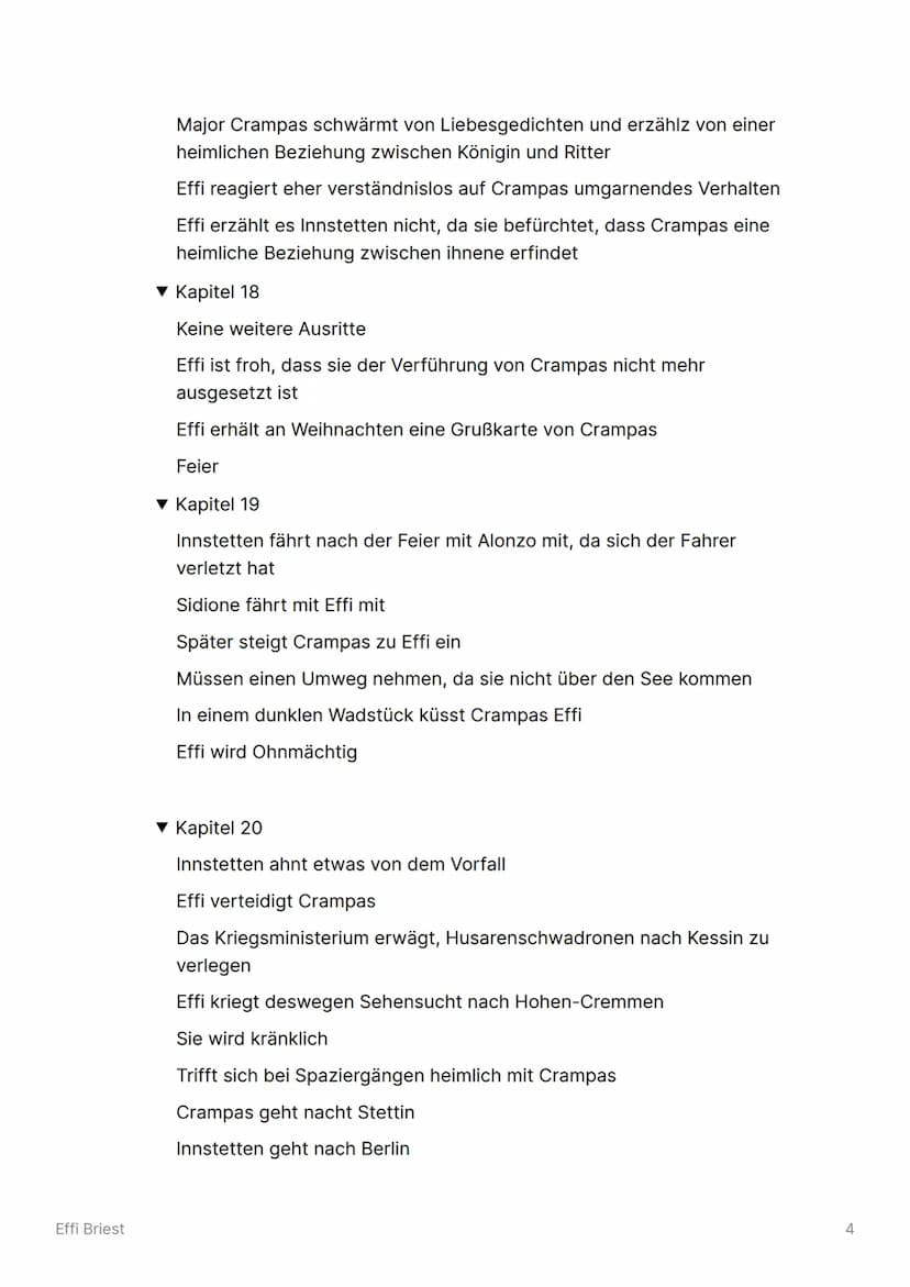 Effi Briest
▼ Zusammenfassung
▼ Kapitel 1
Darstellung von Hohen-Cremmen
Effi erzählt Bertha, Hertha und Hulda von Baron von Innstetten
Innst