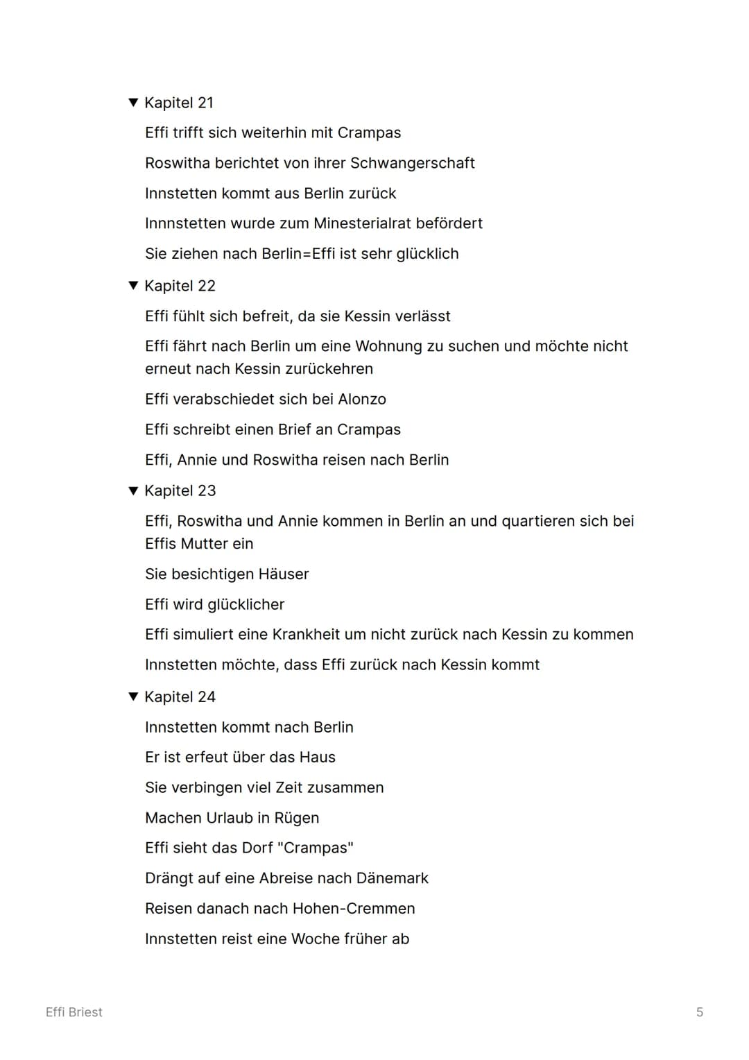 Effi Briest
▼ Zusammenfassung
▼ Kapitel 1
Darstellung von Hohen-Cremmen
Effi erzählt Bertha, Hertha und Hulda von Baron von Innstetten
Innst