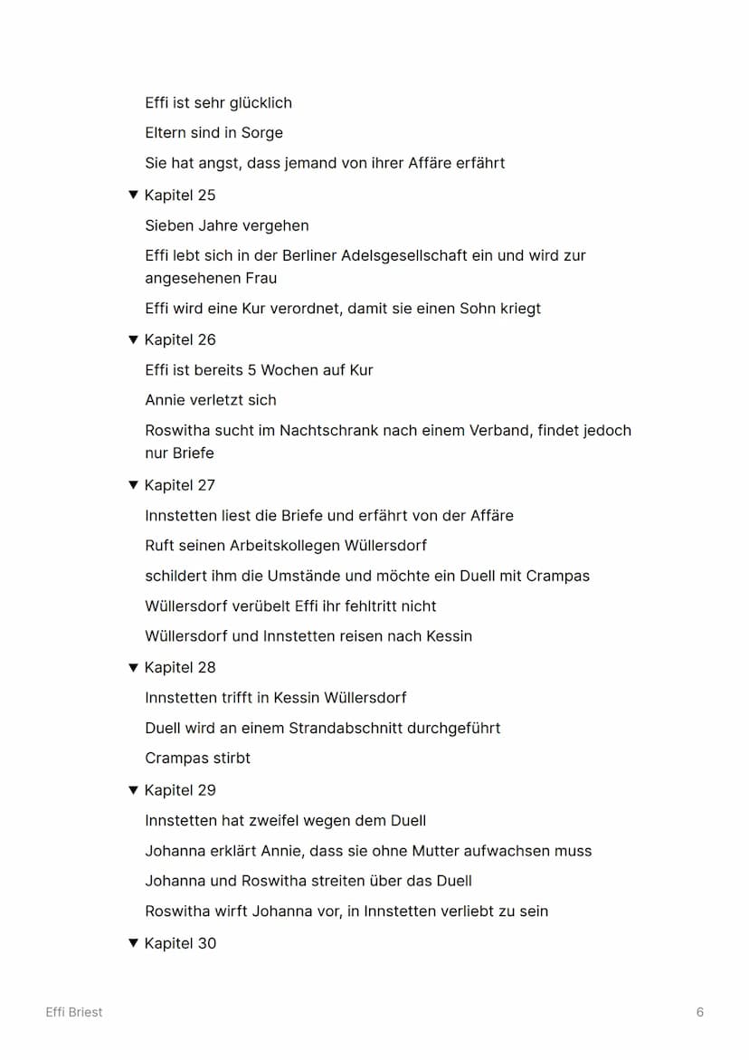 Effi Briest
▼ Zusammenfassung
▼ Kapitel 1
Darstellung von Hohen-Cremmen
Effi erzählt Bertha, Hertha und Hulda von Baron von Innstetten
Innst