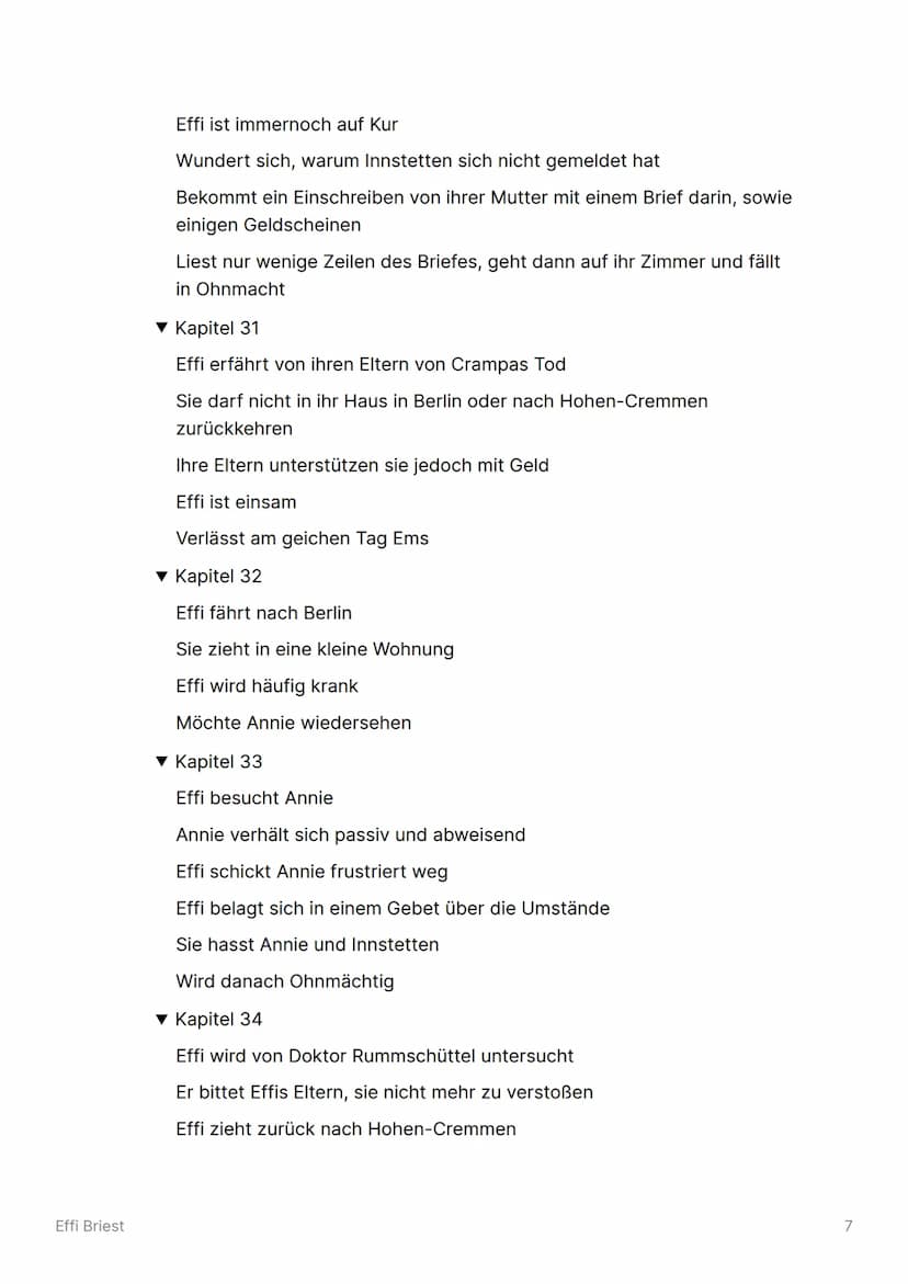 Effi Briest
▼ Zusammenfassung
▼ Kapitel 1
Darstellung von Hohen-Cremmen
Effi erzählt Bertha, Hertha und Hulda von Baron von Innstetten
Innst