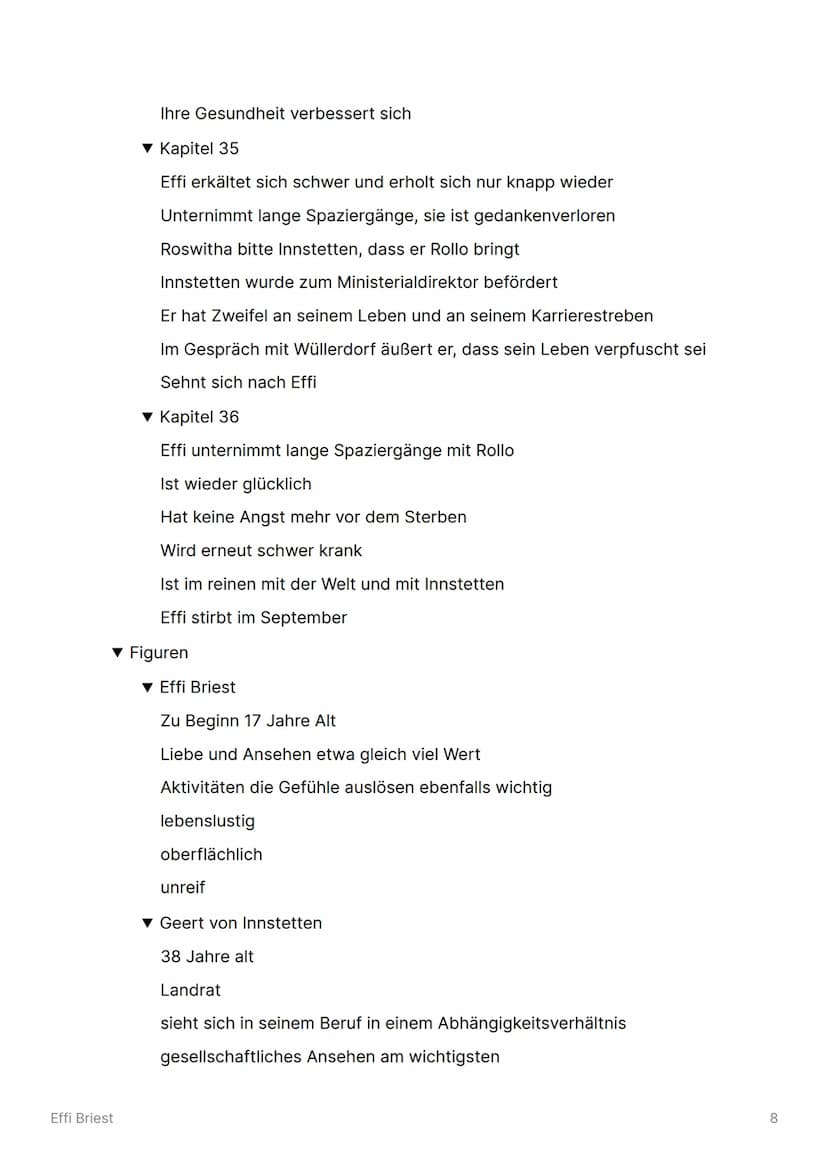 Effi Briest
▼ Zusammenfassung
▼ Kapitel 1
Darstellung von Hohen-Cremmen
Effi erzählt Bertha, Hertha und Hulda von Baron von Innstetten
Innst