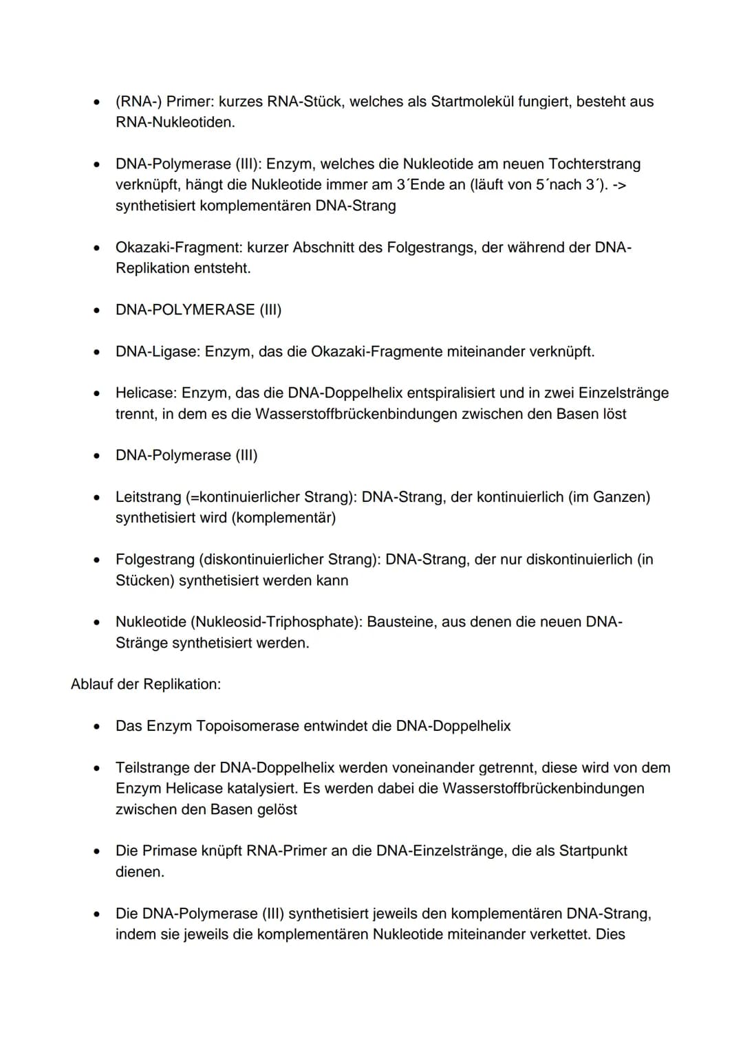 Q1
Prokaryoten und Eukaryoten
Prokaryoten
Biologie Leistungskurs Abitur 2021
●
Ringförmige DNA, ohne Kernhülle
und ohne Proteine, haploid
• 