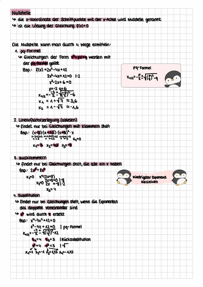 Symmetrie
der Graph einer Funktion f mit der Definitionsmenge Of ist genau dann...
acusensymmetrisch zur y-Achse
→ wenn für alle x Dç gilt:
