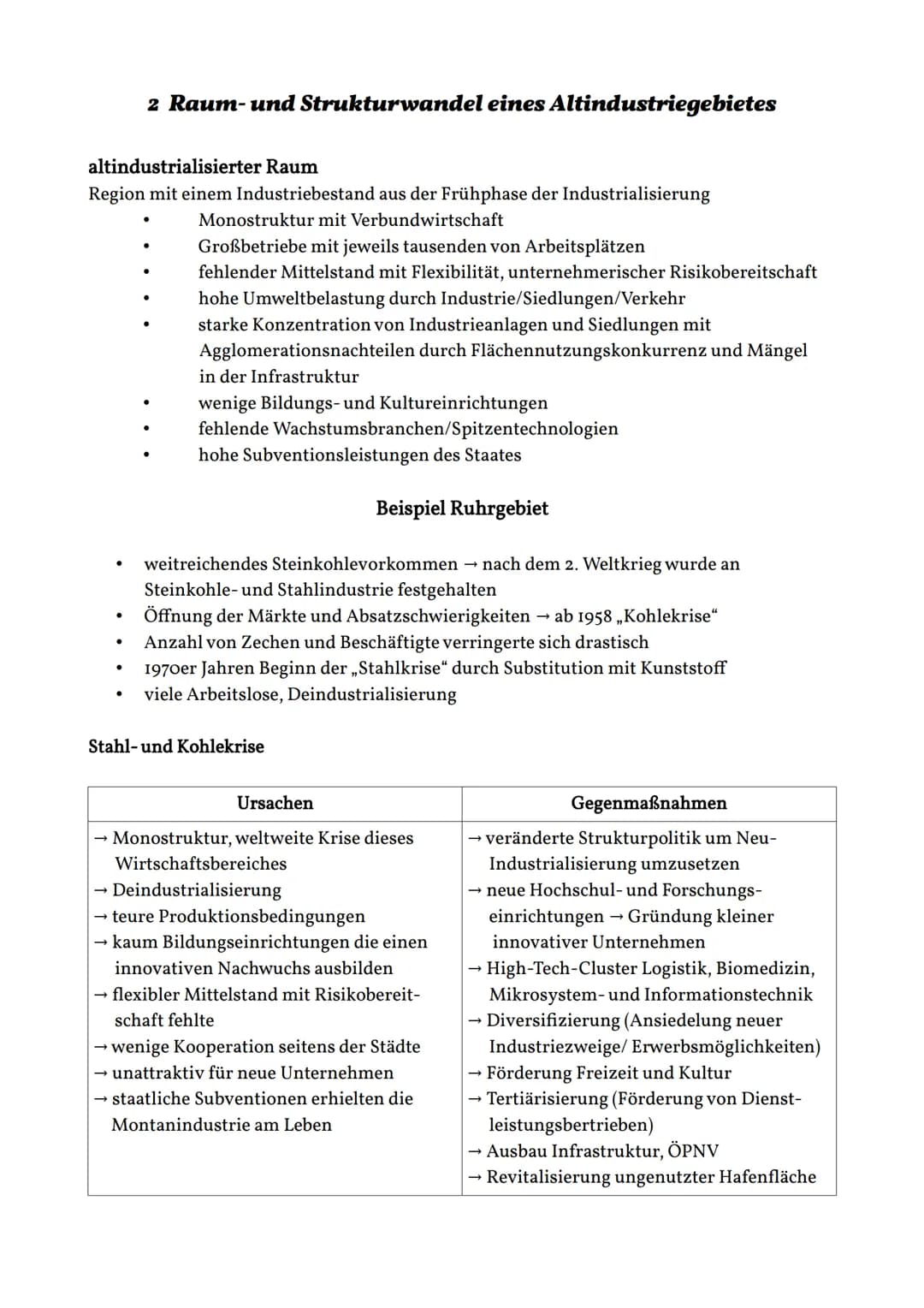 Inhalt
Bedeutungswandel von Standortfaktoren
1. Allgemein (Begriffe, Sektoren,...)
2. Raum- und Strukturwandel eines Altindustriegebiets
3. 