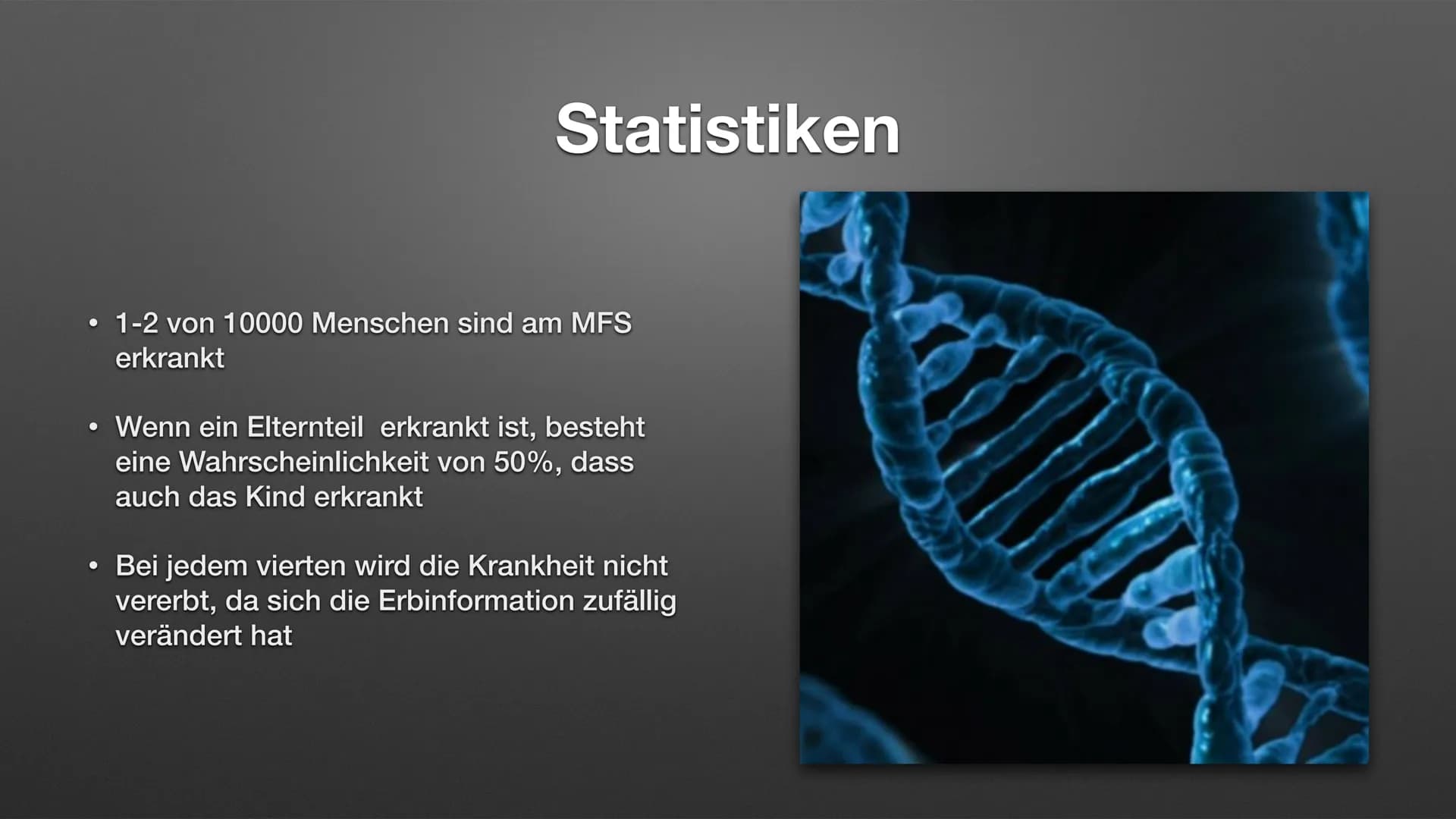 
<p>Das Marfan-Syndrom ist eine seltene genetische Erkrankung des Bindegewebes, die viele verschiedene Organe wie Knochen, Gelenke, Herz ode
