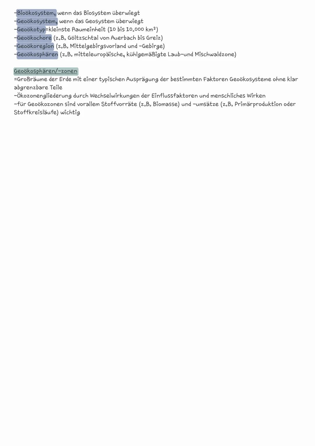 LB1 Landschaft als System
Geographische Zonen:
Gliederung:
-Höhenstufen
-Böden
-Klima
-Vegetationszonen
Landschaftskomponenten/Geofaktoren
L