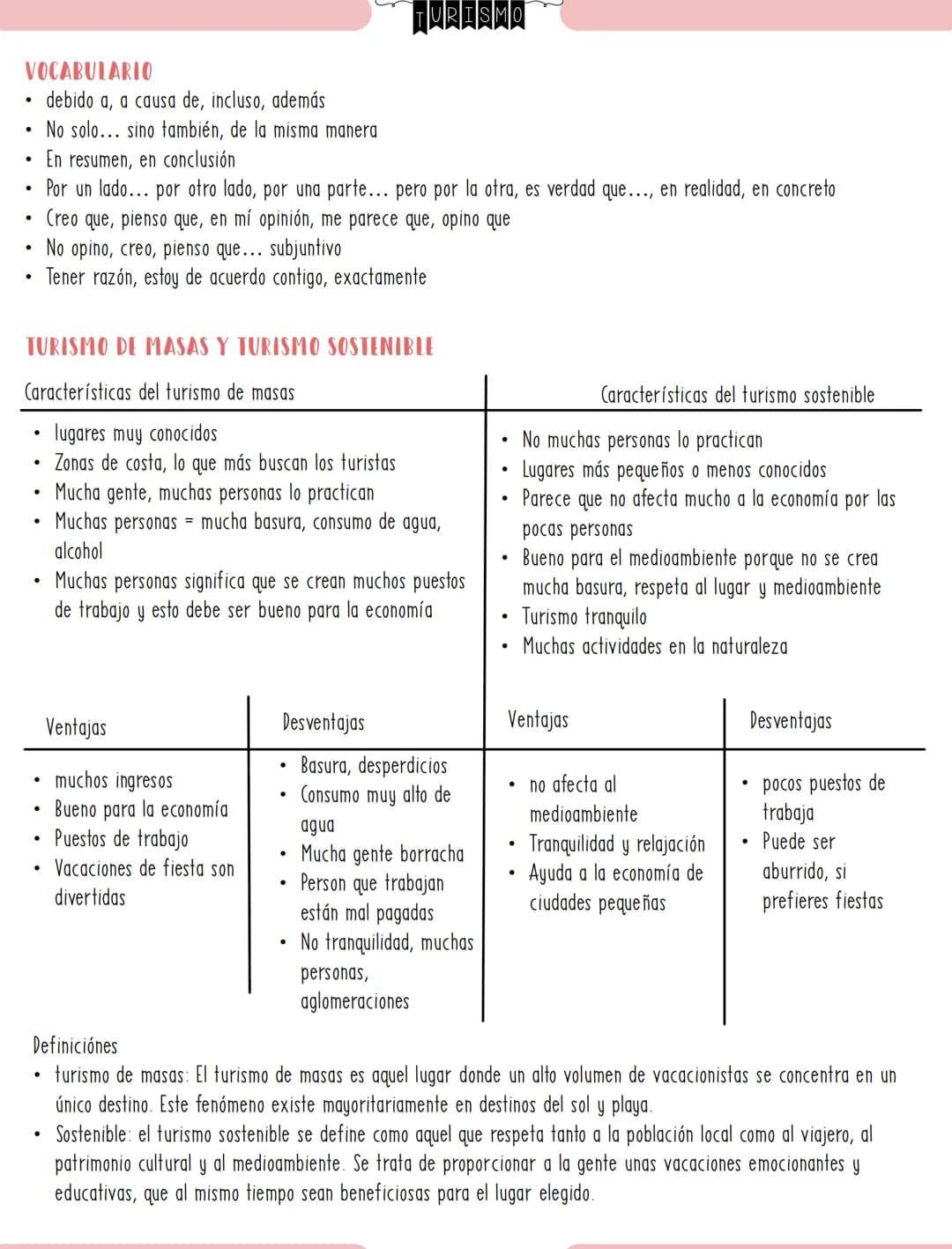 VOCABULARIO
debido a, a causa de, incluso, además
• No solo... sino también, de la misma manera
En resumen, en conclusión
Por un lado... por