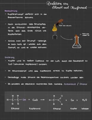 Know Reaktion von Ethanol und Kupferoxid thumbnail