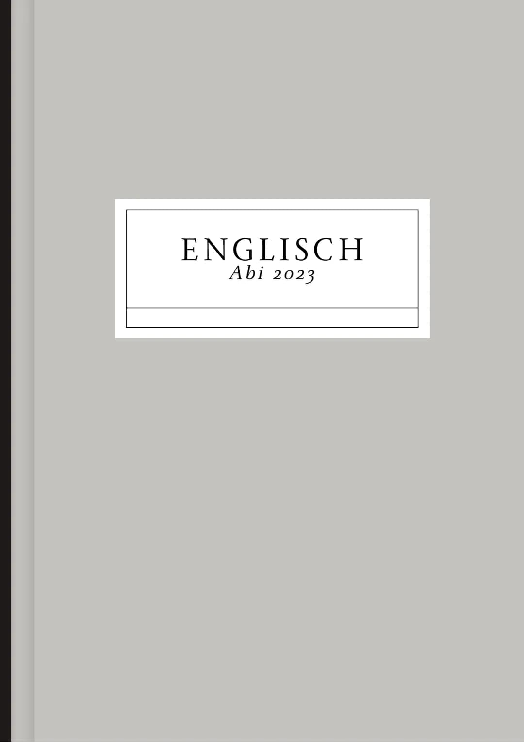 ENGLISCH
Abi 2023 Grundkurs
Alltagswirklichkeiten
und Zukunftsperspek-
tiven junger Erwachse-
ner
Lebensentwürfe, Stu-
dium, Ausbildung, Ber