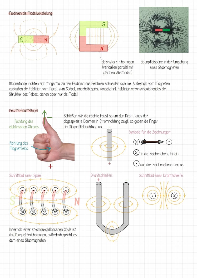 Permanentmagnete / Dauermagnete
Die Kraftwirkung der
Stabmagnete nimmt zur
Mitte hin ab, weil auch
die Dichte der Feldlinien
zur Mitte hin a