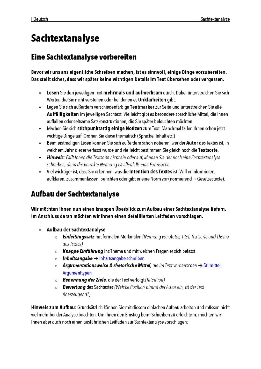 Sachtextanalyse 