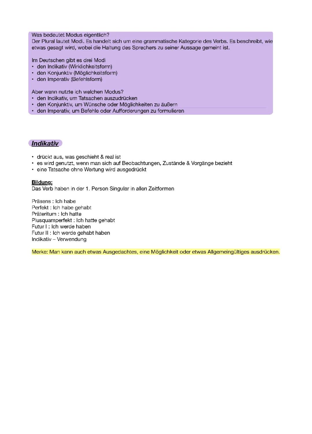 Die Modi in der deutschen Sprache: Indikativ, Imperativ, Konjunktiv