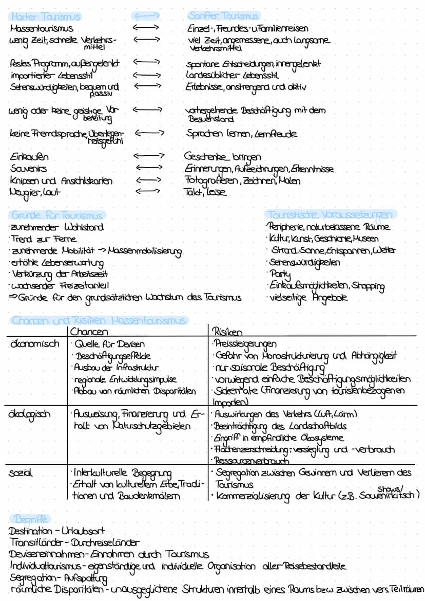 ERDKUNDE: LERNZETTEL Tourismus
er d kun
Tourismus Allgemein
•Dienstleistungsbranche Tourismus bedeutender Wirtschaftsfaktor
→ weltweit etwa 