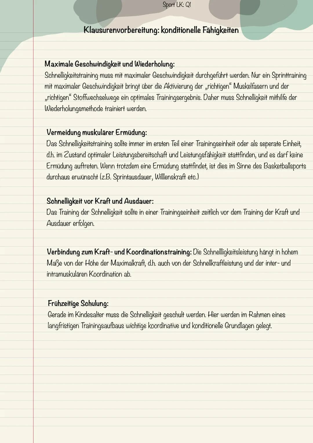Sport LK: QI
Klausurenvorbereitung: konditionelle Fähigkeiten
BEGRIFFSDEFINITIONEN
Die vier konditionellen Fähigkeiten:
1: Ausdauer ist die 