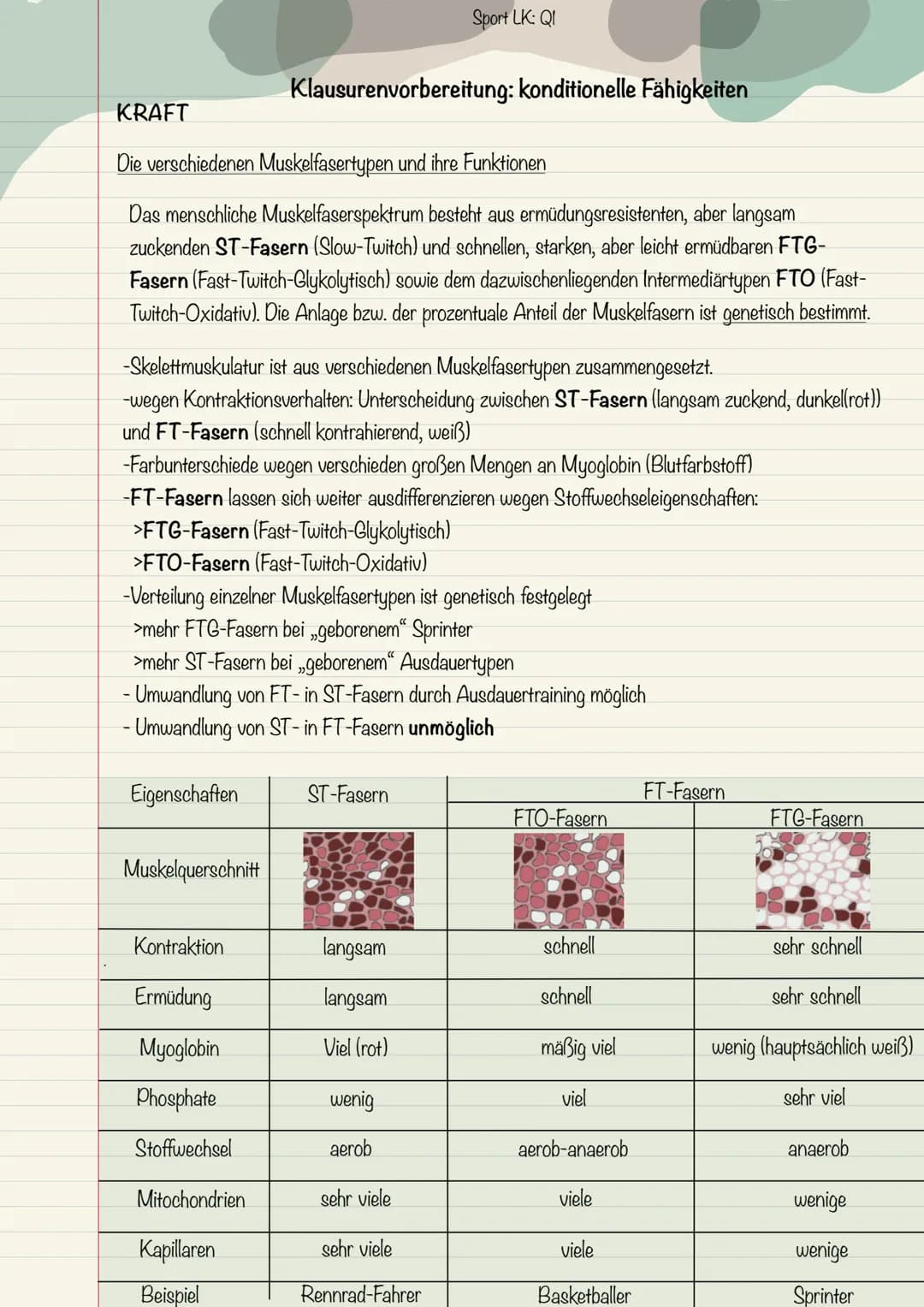 Sport LK: QI
Klausurenvorbereitung: konditionelle Fähigkeiten
BEGRIFFSDEFINITIONEN
Die vier konditionellen Fähigkeiten:
1: Ausdauer ist die 