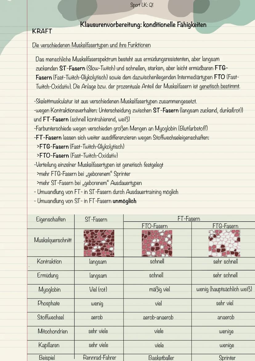 Sport LK: QI
Klausurenvorbereitung: konditionelle Fähigkeiten
BEGRIFFSDEFINITIONEN
Die vier konditionellen Fähigkeiten:
1: Ausdauer ist die 