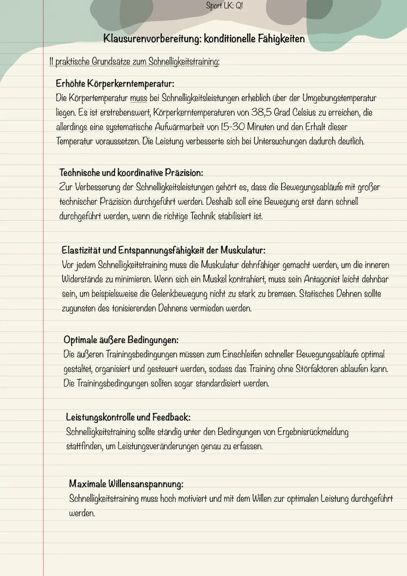 Sport LK: QI
Klausurenvorbereitung: konditionelle Fähigkeiten
BEGRIFFSDEFINITIONEN
Die vier konditionellen Fähigkeiten:
1: Ausdauer ist die 