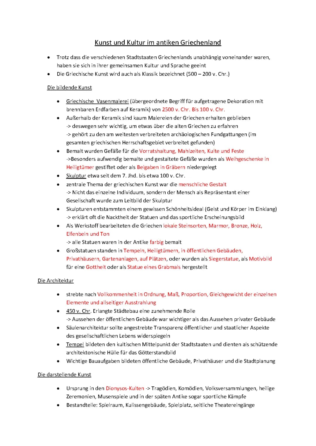 Zusammenfassung der Griechischen Kunst und Architektur: Epochen, Merkmale und Beispiele