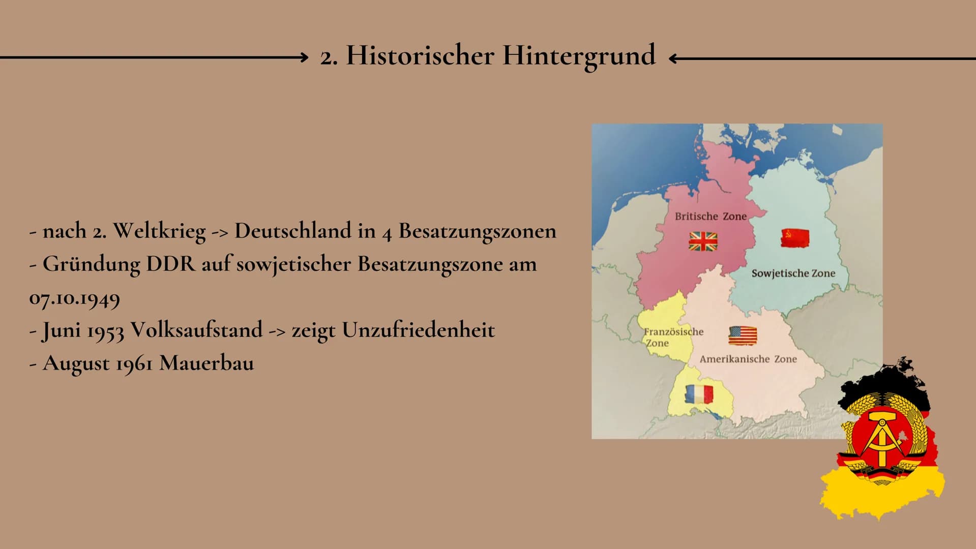 Handout von Sarah Grabow & Lana Schön
"Unter dem Begriff der DDR-
Literatur werden alle
geschriebenen Werke
zusammengefasst, die ab 1945
in 