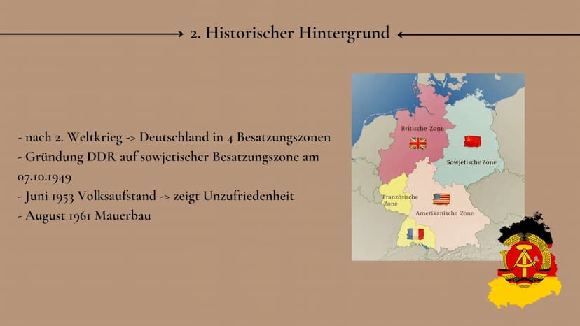 Handout von Sarah Grabow & Lana Schön
"Unter dem Begriff der DDR-
Literatur werden alle
geschriebenen Werke
zusammengefasst, die ab 1945
in 