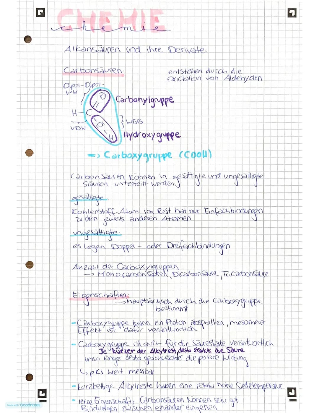 IG
Made with Goodnotes
Allan sauren
&
Derivate
T
نفسم
-
Carbonsauren
Veresterung zseiten
verseifung
Aciditat
- Aromate (Benzol), Hückel Rege