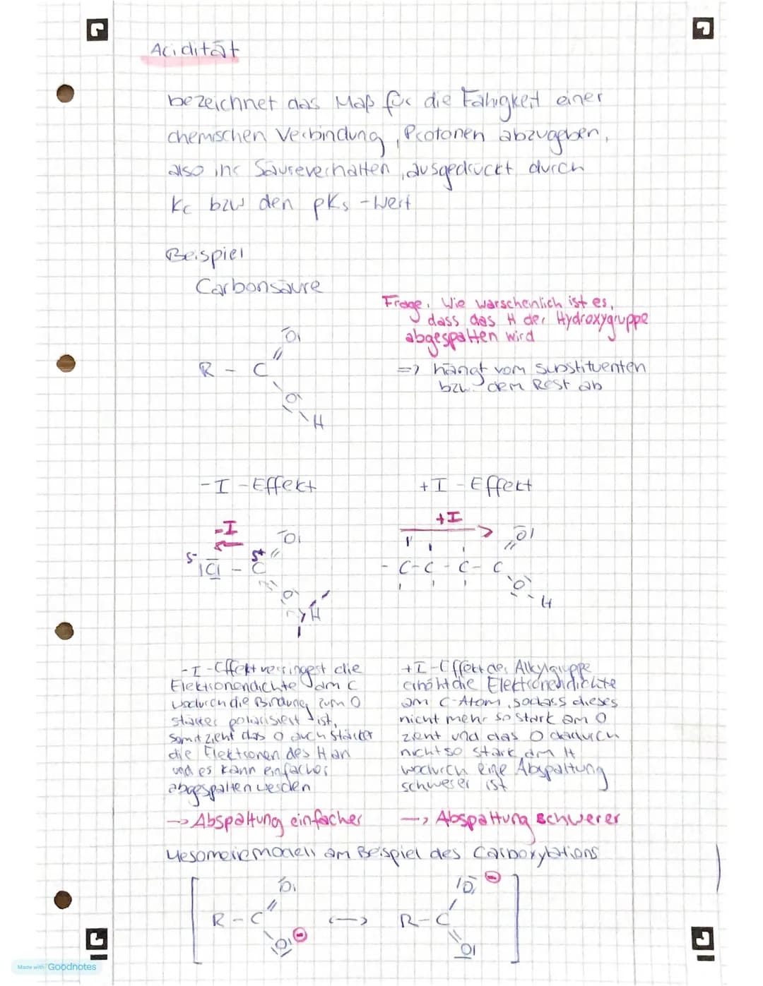 IG
Made with Goodnotes
Allan sauren
&
Derivate
T
نفسم
-
Carbonsauren
Veresterung zseiten
verseifung
Aciditat
- Aromate (Benzol), Hückel Rege