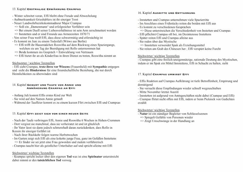 INHALTSANGABE EFFI BRIEST
1. Kapitel EFFIS UNBESCHWERTES LEBEN IN HOHEN - CREMMEN
- Effi ist Tochter des märkischem Gutsbesitzers von Briest