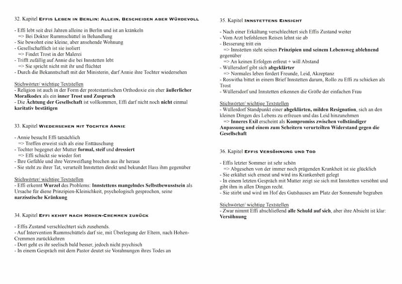 INHALTSANGABE EFFI BRIEST
1. Kapitel EFFIS UNBESCHWERTES LEBEN IN HOHEN - CREMMEN
- Effi ist Tochter des märkischem Gutsbesitzers von Briest